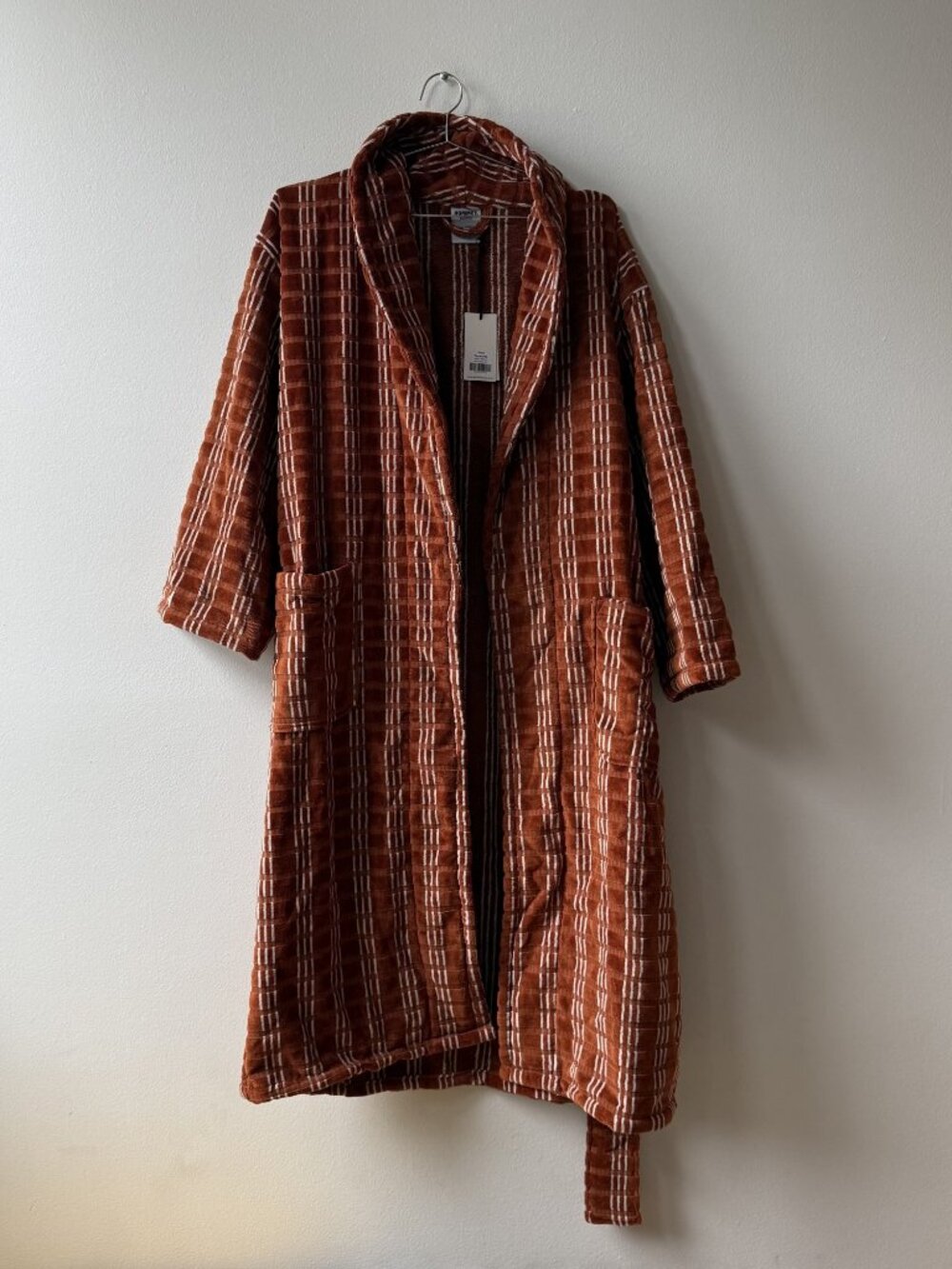 Hommey Oasis Cotton Velour Robe Terracotta S/M